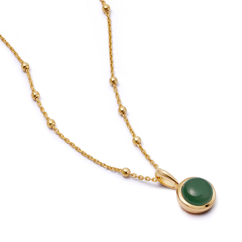 Green Aventurine Healing Stone Necklace 18ct Gold Plate recommended