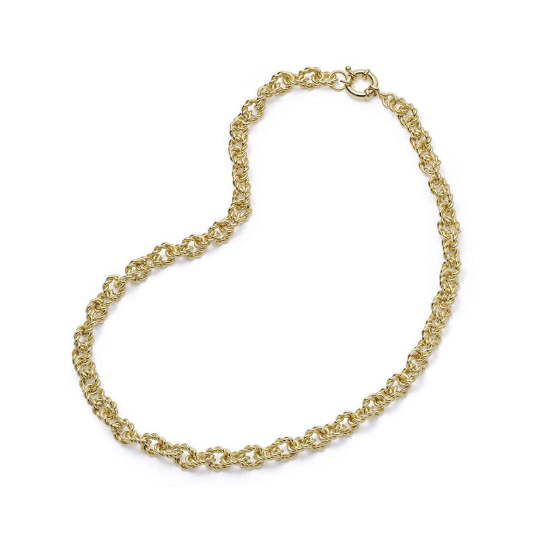 Polly Vintage Rope Chain Necklace 18ct Gold Plate