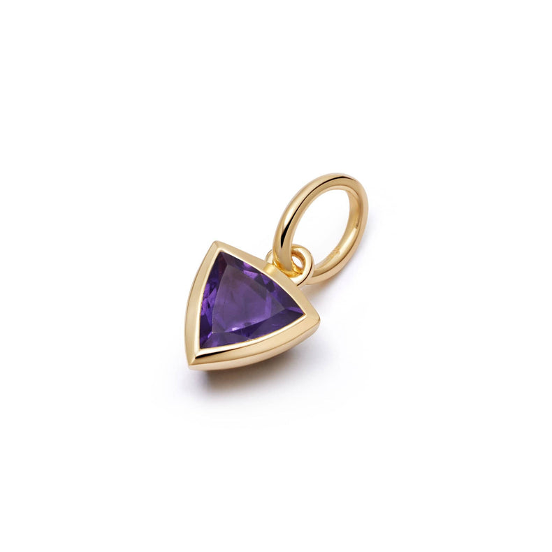 Amethyst February Birthstone Charm Pendant 18ct Gold Plate recommended