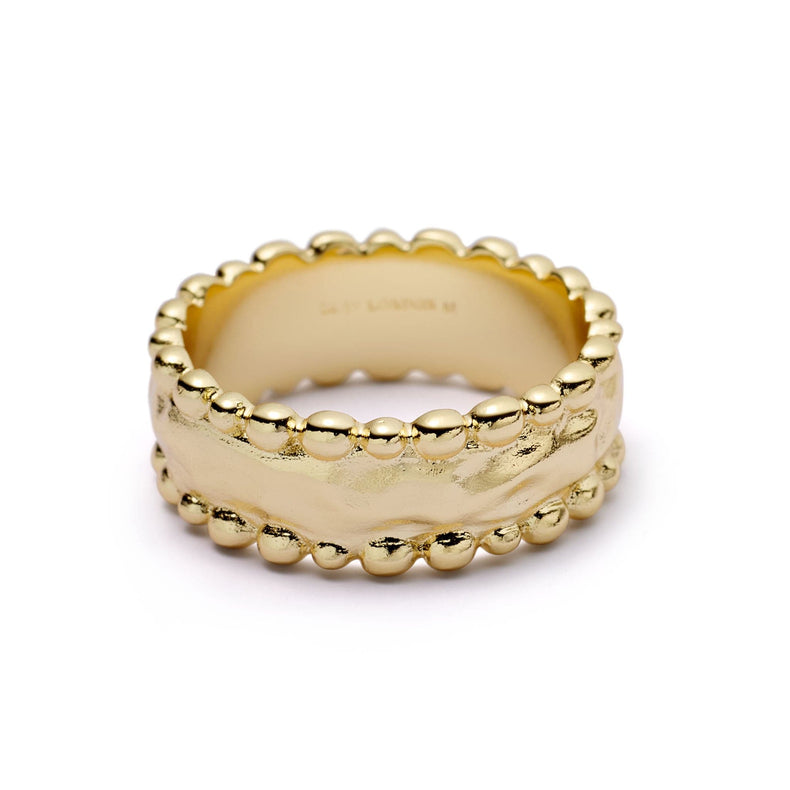 Amulet Band Ring 18ct Gold Plate