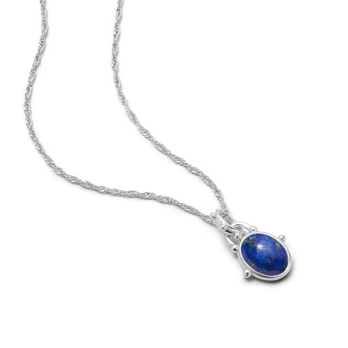 Amulet Lapis Necklace Sterling Silver