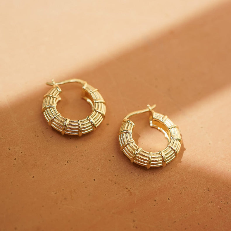 Apollo Large Hoop 18ct Gold Plate