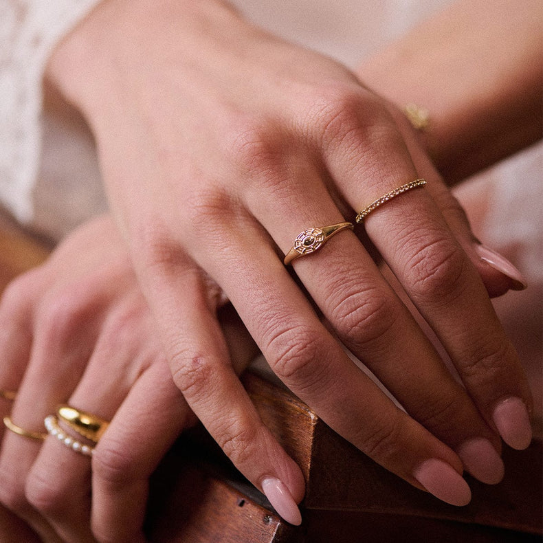 Apollo Signet Ring 18ct Gold Plate