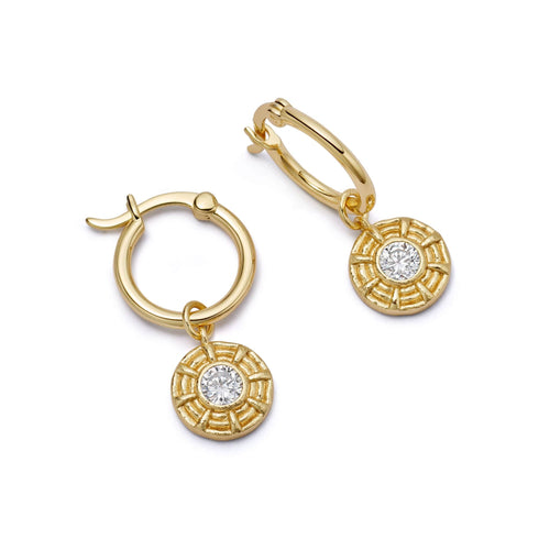 Apollo Sparkle Drop Earrings 18ct Gold Plate