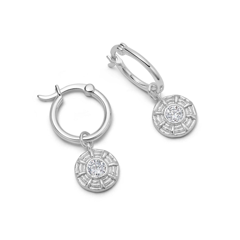 Apollo Sparkle Drop Earrings Sterling Silver