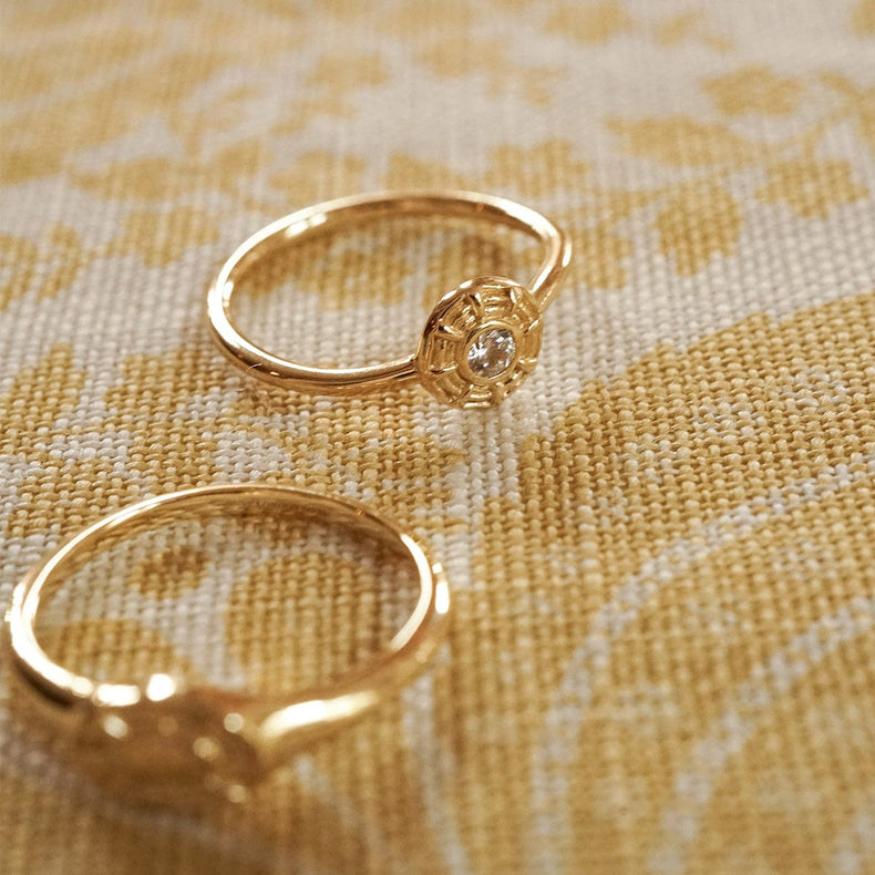 Apollo Sparkle Ring 18ct Gold Plate