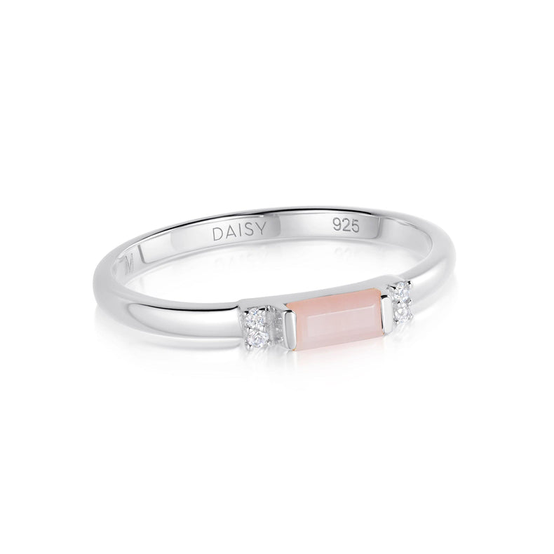 Beloved Fine Pink Opal Band Ring Sterling Silver recommended