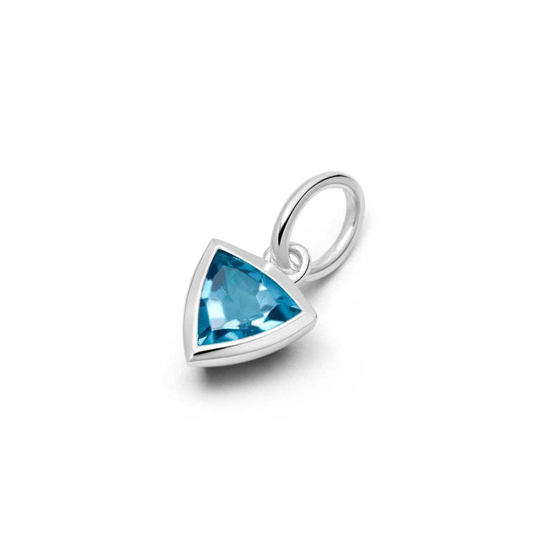 Blue Topaz December Birthstone Charm Pendant Sterling Silver recommended