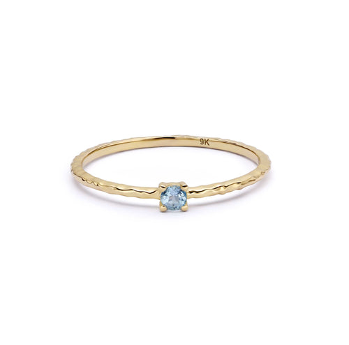 Blue Topaz December Birthstone Ring 9ct Solid Gold