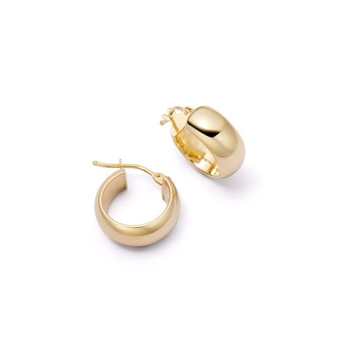 Chubby Hoop Earrings 9ct Solid Gold