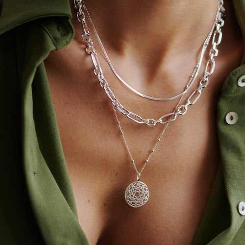 Crown Chakra Necklace Sterling Silver
