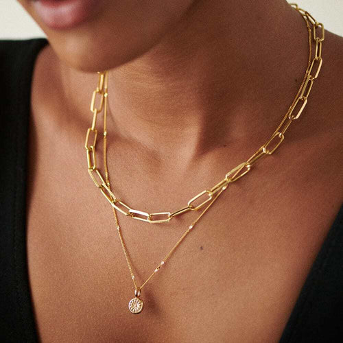 Daisy Bloom Mini Pendant Necklace 18ct Gold Plate