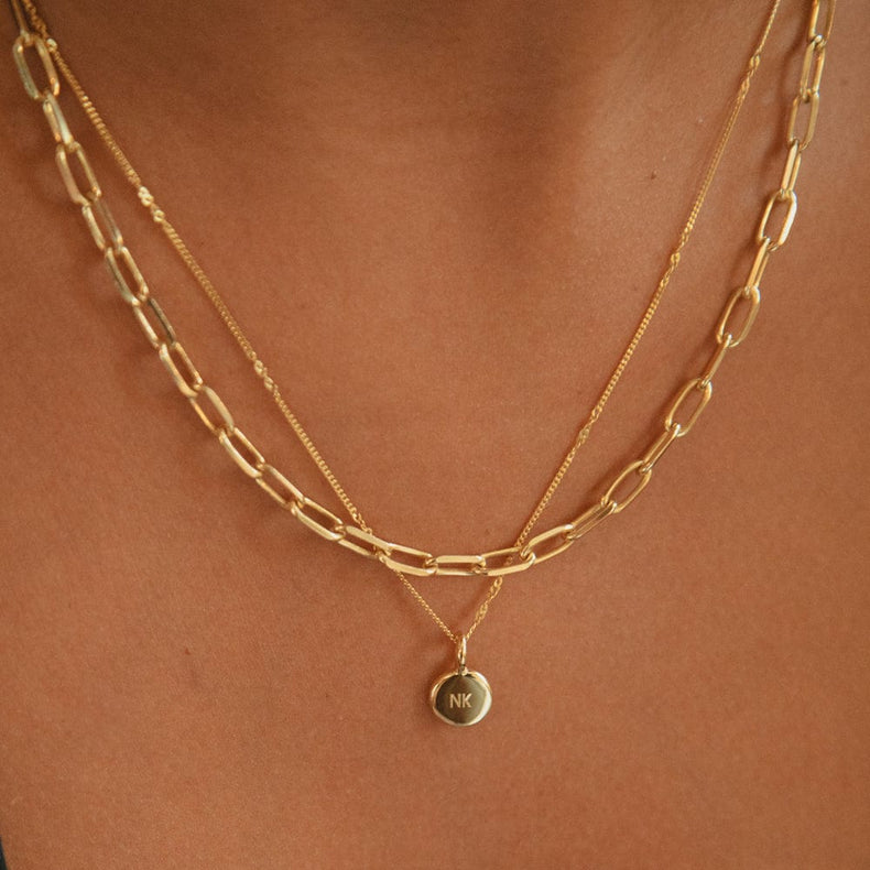 Engravable Mini Pendant 18ct Gold Plate