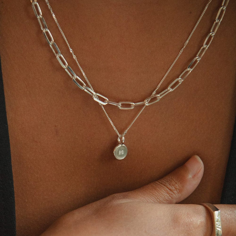 Engravable Mini Pendant Sterling Silver