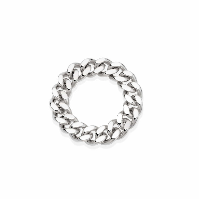 Estée Lalonde Chunky Curb Chain Ring Sterling Silver recommended