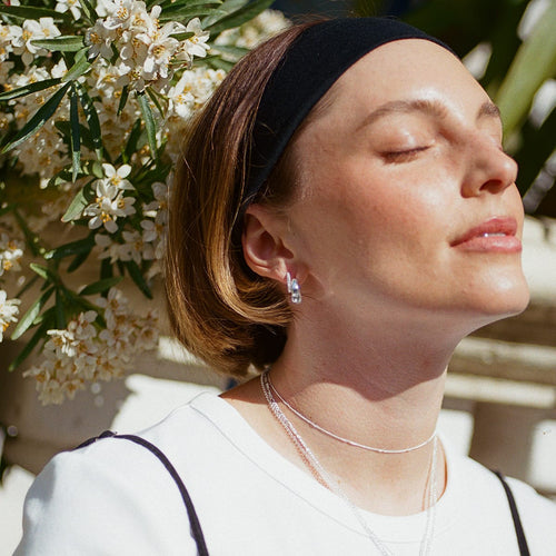 Estée Lalonde Chunky Organic Hoop Earrings Sterling Silver