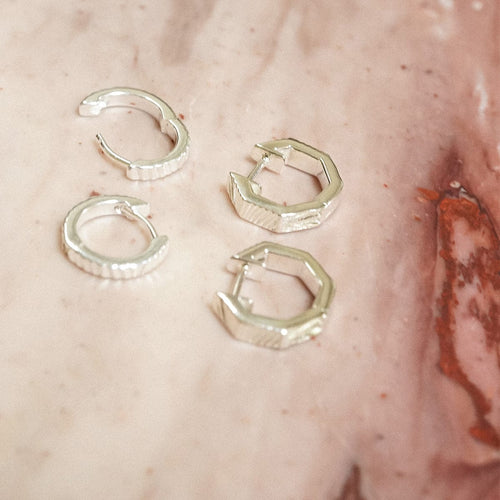 Estée Lalonde Double Huggie Earring Stack Sterling Silver