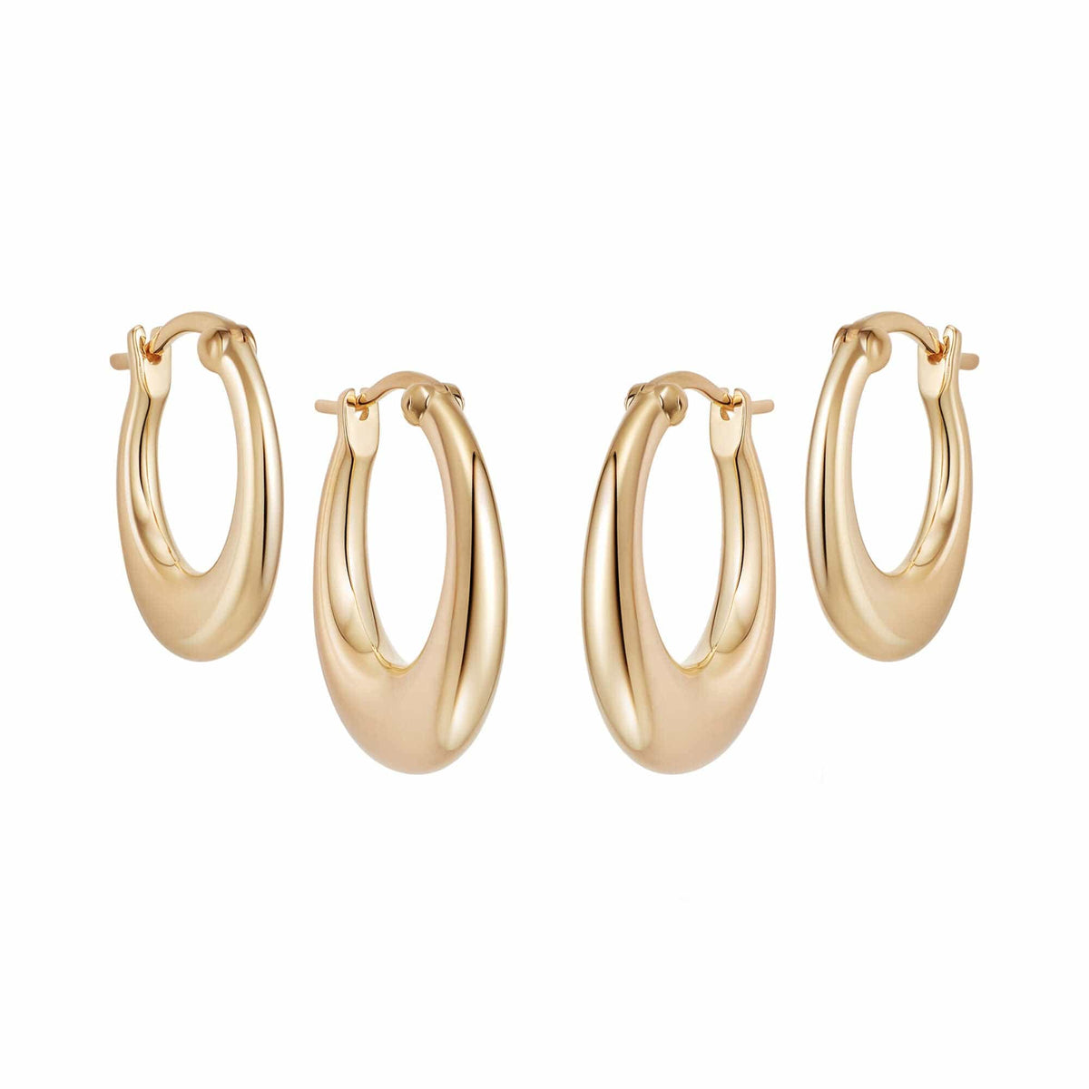 Estée Lalonde Ellipse Earring Layering Set 18ct Gold Plate Daisy London