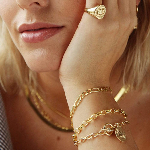 Estée Lalonde Figaro Chain Bracelet 18ct Gold Plate