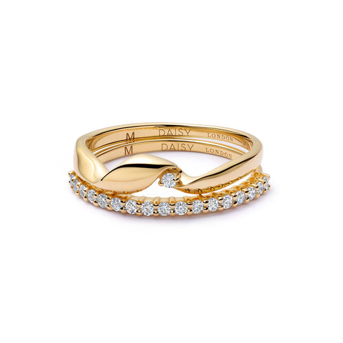 Estée Lalonde Fine Diamond Ring Stack 14ct Solid Gold