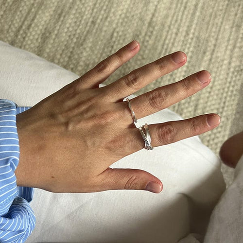 Estée Lalonde Trinity Ring Stack Sterling Silver