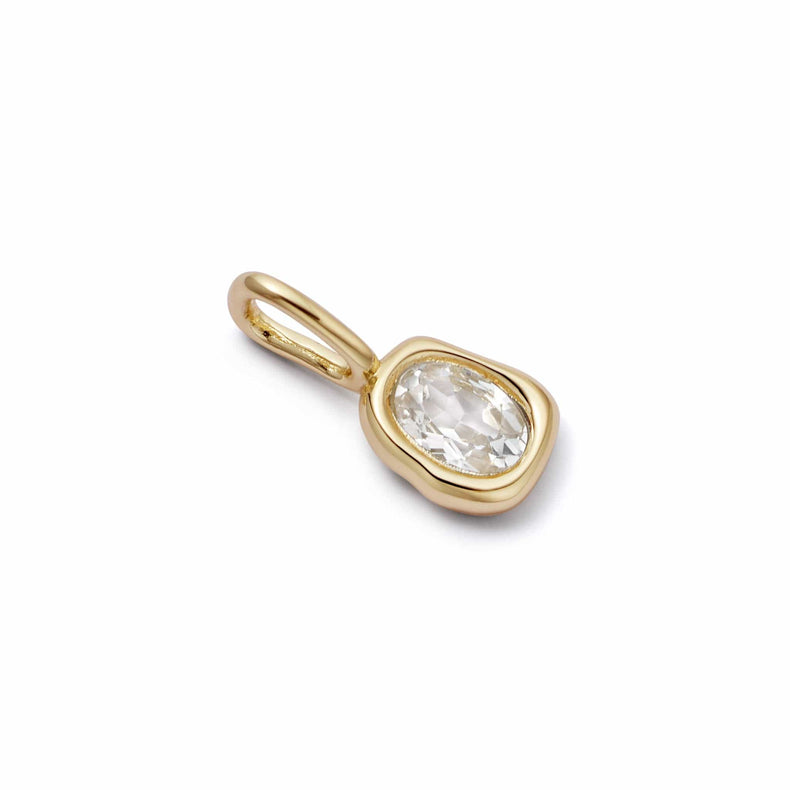 Estée Lalonde Sapphire Charm Pendant 18ct Gold Plate