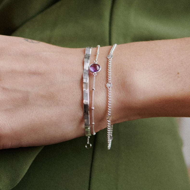 Estée Lalonde Sunburst Chain Bracelet Sterling Silver