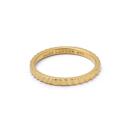 Estée Lalonde Sunburst Stacking Ring 18ct Gold Plate