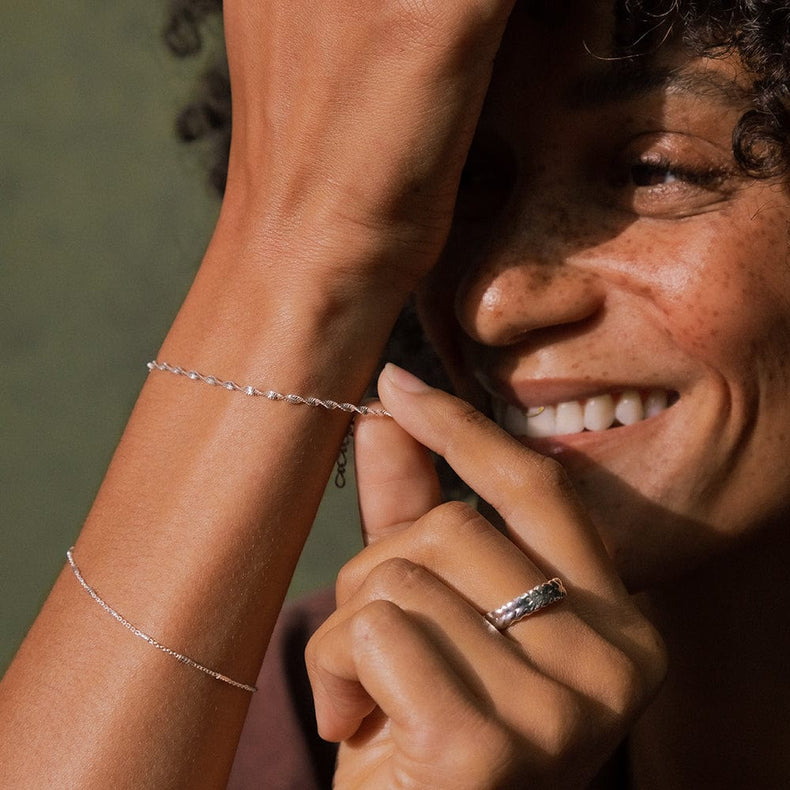 Helix Twisted Chain Layering Set Sterling Silver