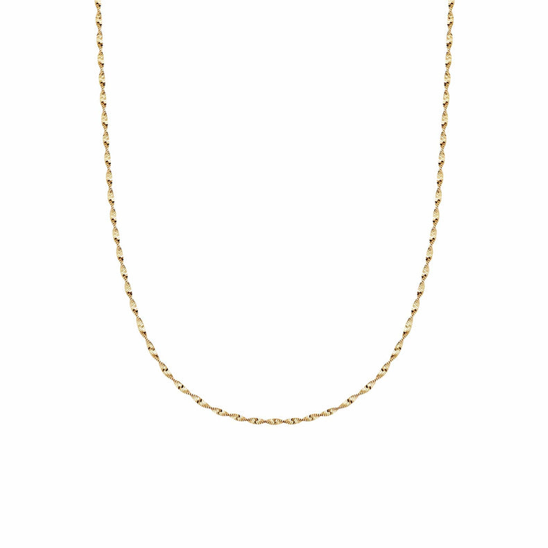 Helix Twisted Chain Necklace 18ct Gold Plate