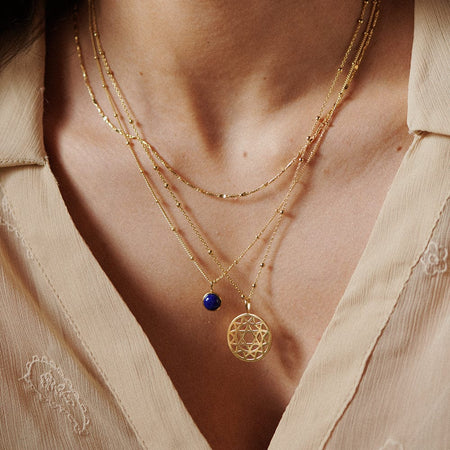 Lapis Healing Stone Necklace 18ct Gold Plate recommended