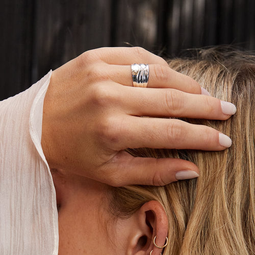 Polly Chunky Tidal Ring Sterling Silver