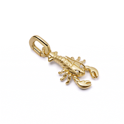 Lobster Charm 18ct Gold Plate