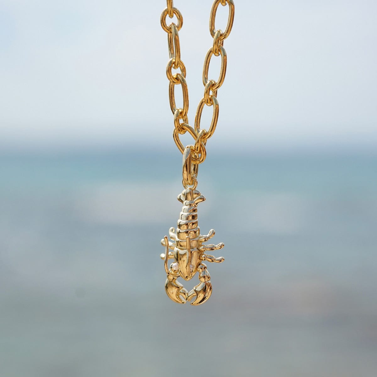 Lobster & Teal Chunky Statement Necklace
