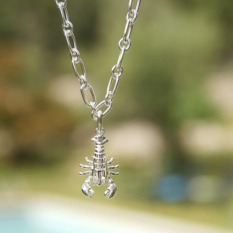 Lobster Chunky Chain Necklace Sterling Silver