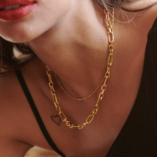 Magnus Chunky Chain Necklace 18ct Gold Plate