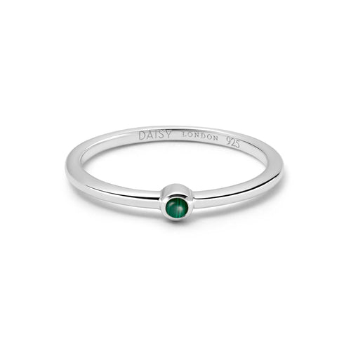 Malachite Healing Stone Ring Sterling Silver