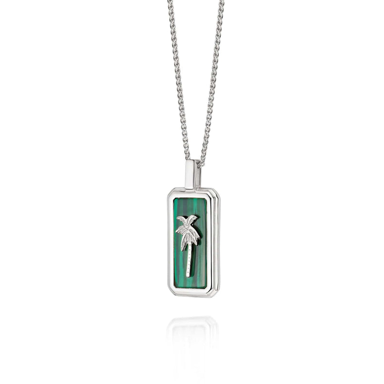 Malachite Palm Necklace Sterling Silver recommended