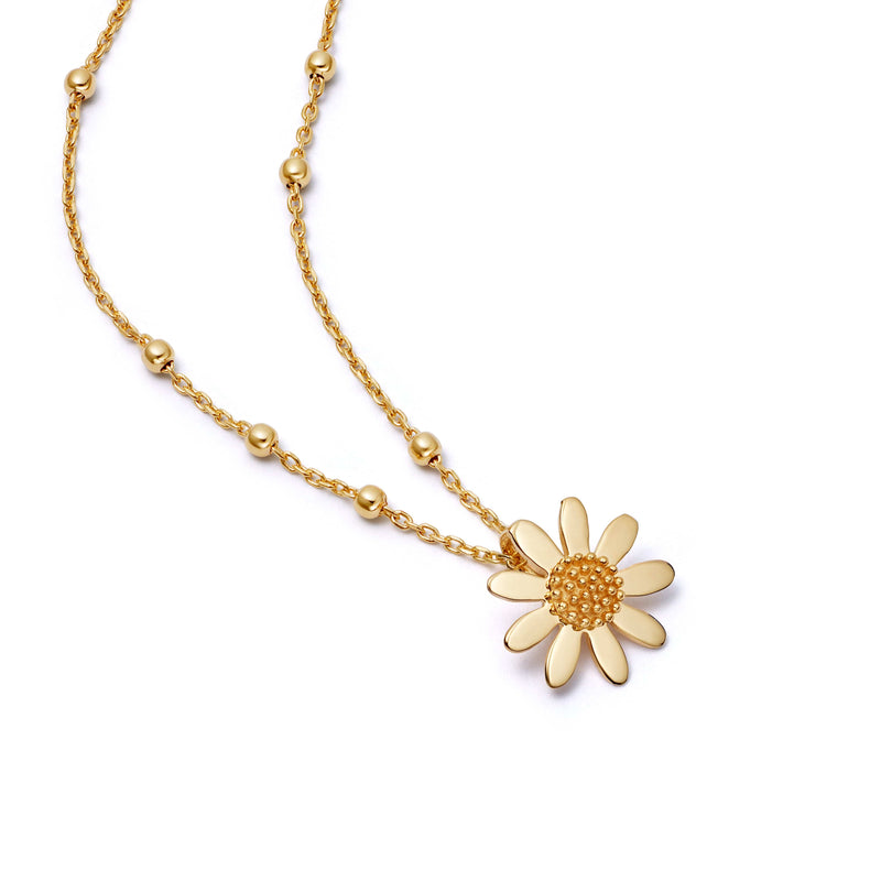 Marguerite Daisy Necklace 18ct Gold Plate recommended