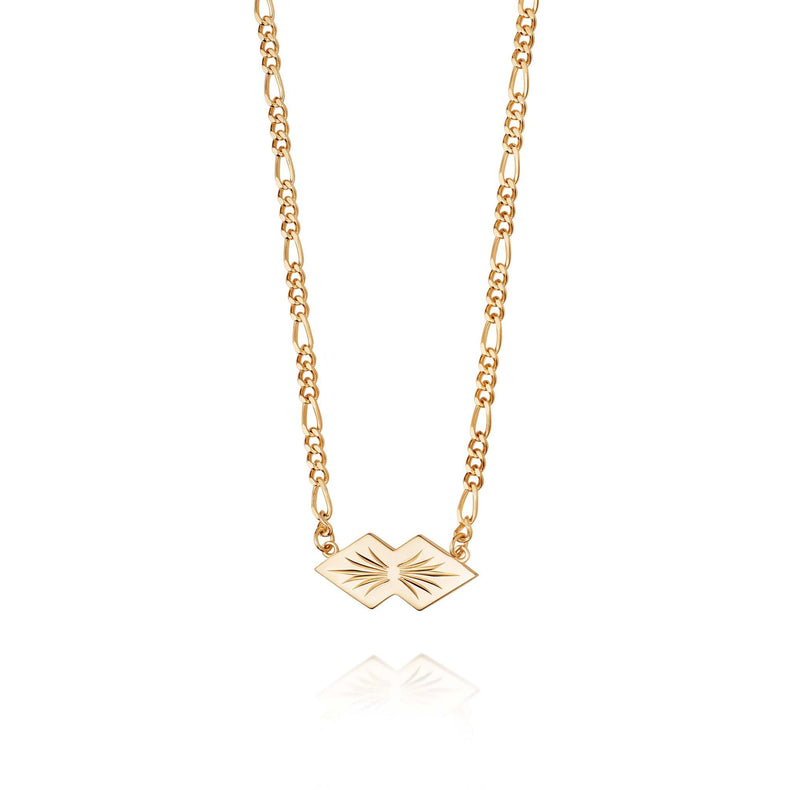 Mini Engraved Leaf Necklace 18ct Gold Plate recommended