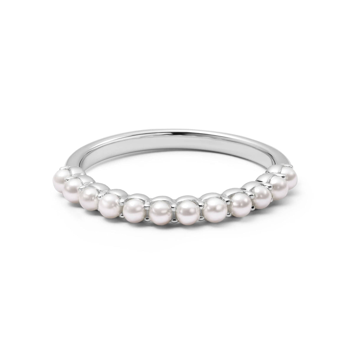 Mini Pearl Band Ring Sterling Silver – Daisy London