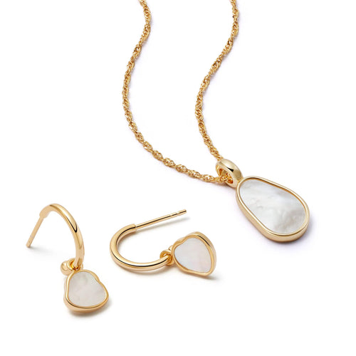 Mother of Pearl Layering Set 18ct Gold Plate