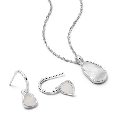Mother of Pearl Layering Set Sterling Silver