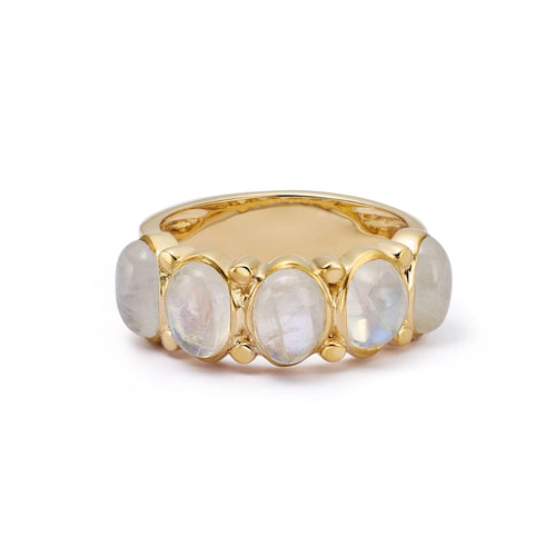 Bold Moonstone Ring 18ct Gold Plate