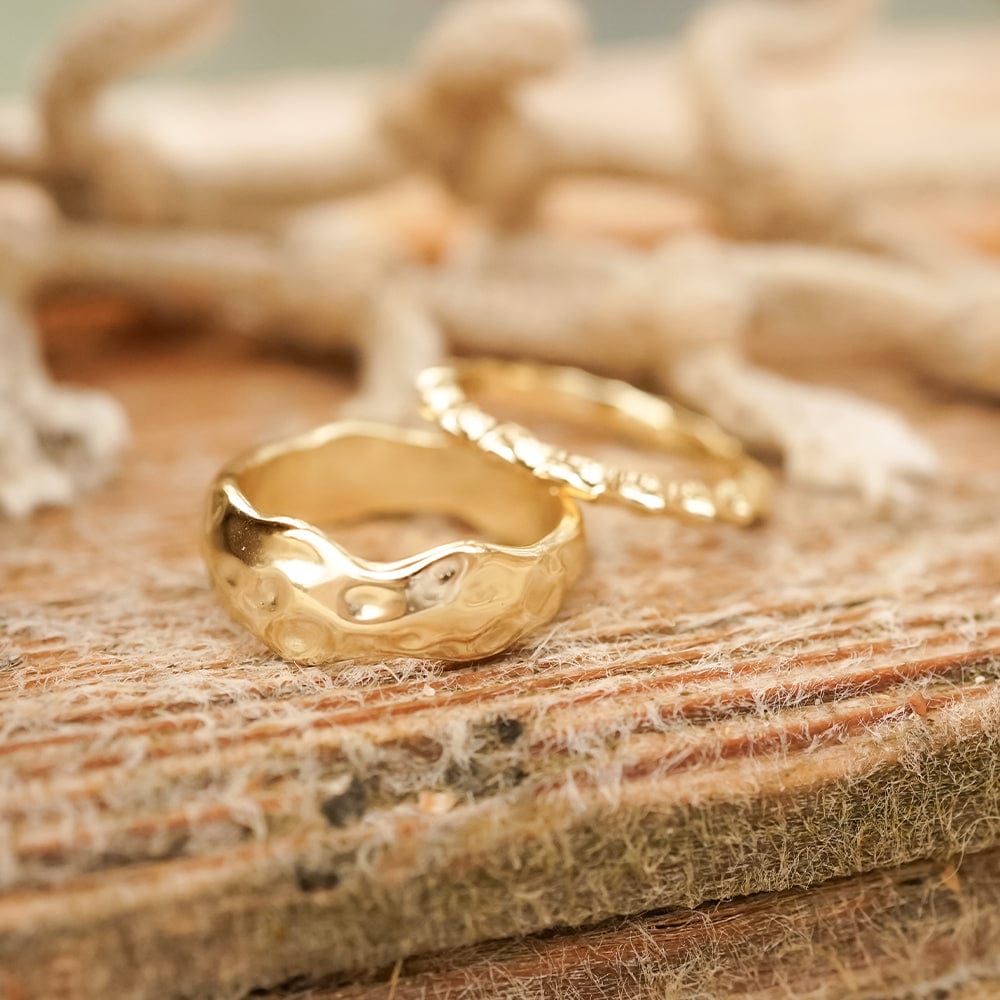 Gold Plate Ring Gold-Plated Motif Ring Needles Nepenthes London