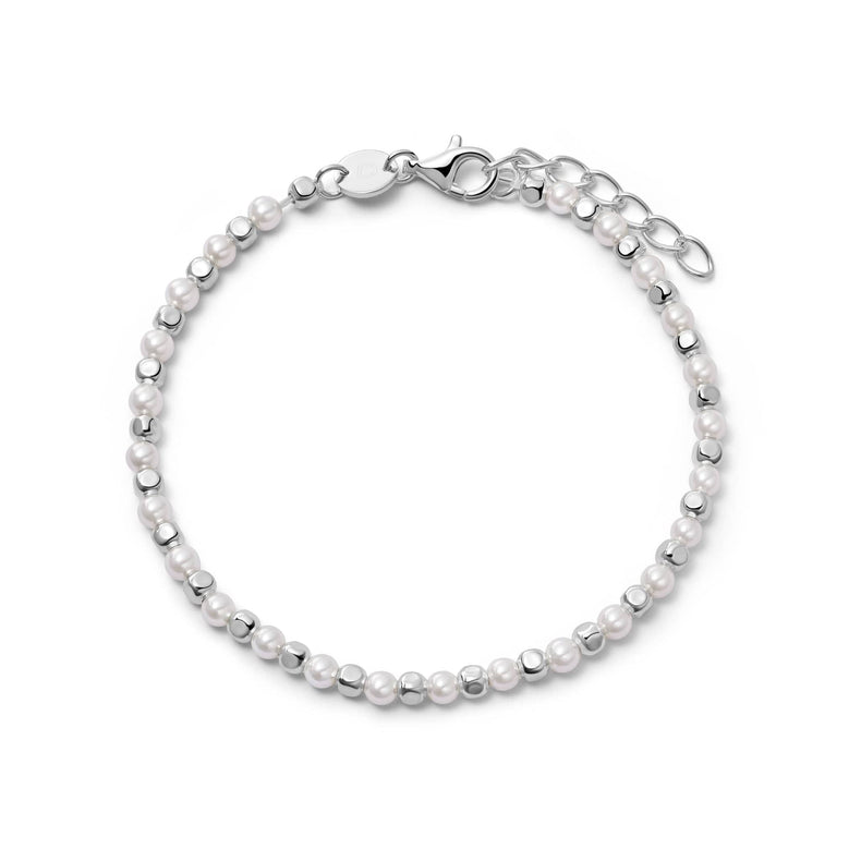 Pearl And Bead Bracelet Sterling Silver