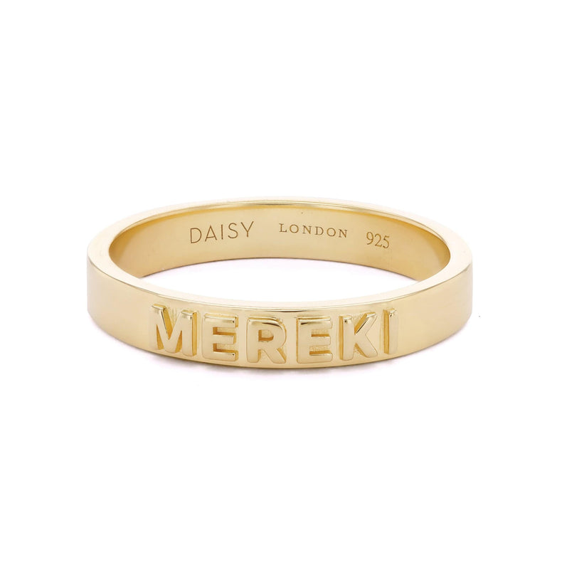Personalised Band Ring 18ct Gold Plate recommended