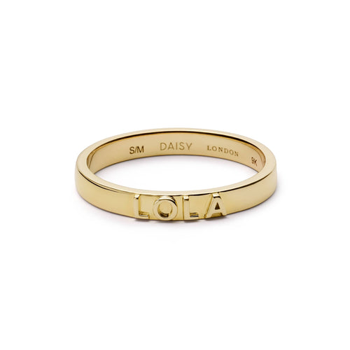 Personalised Band Ring 9ct Solid Gold