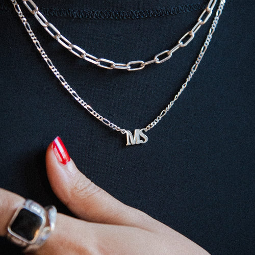 Personalised Initials Necklace Sterling Silver