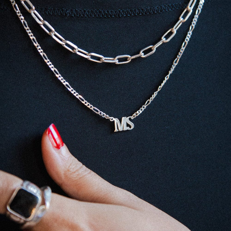 Personalised Initials Necklace Sterling Silver